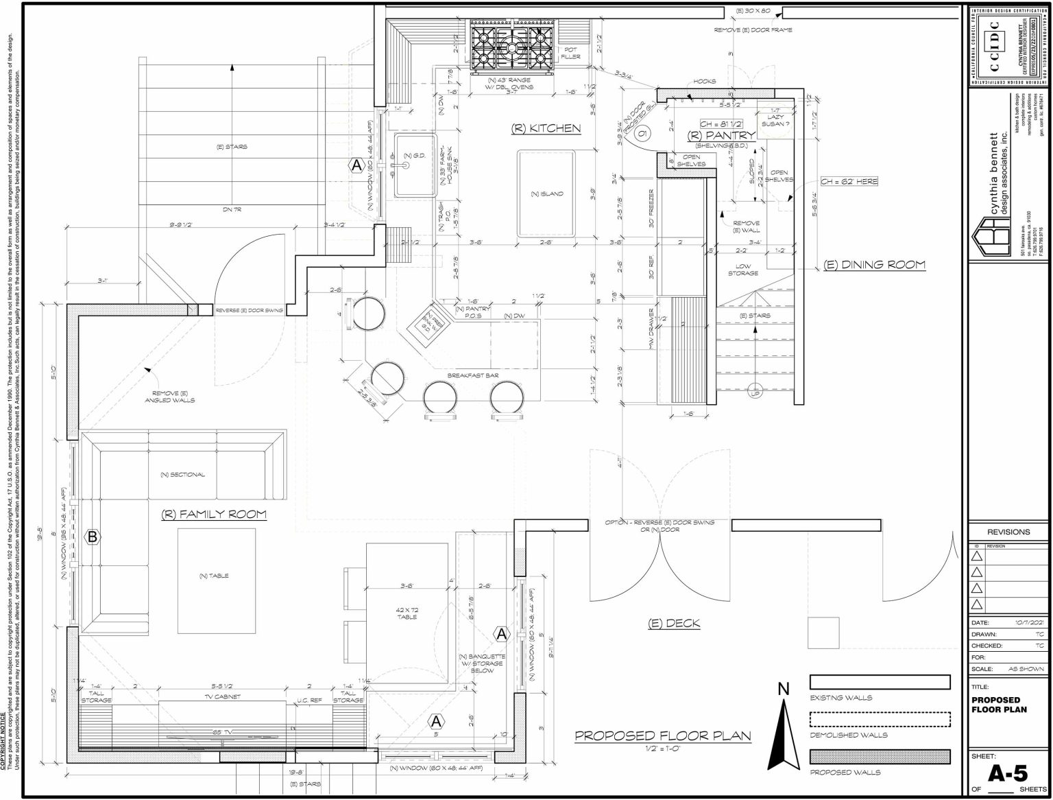 Altadena kitchen remodel - after - Cynthia Bennett & Associates, Inc.